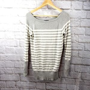 💚Gap Women's Cashmere Blend Sweater Gray & White